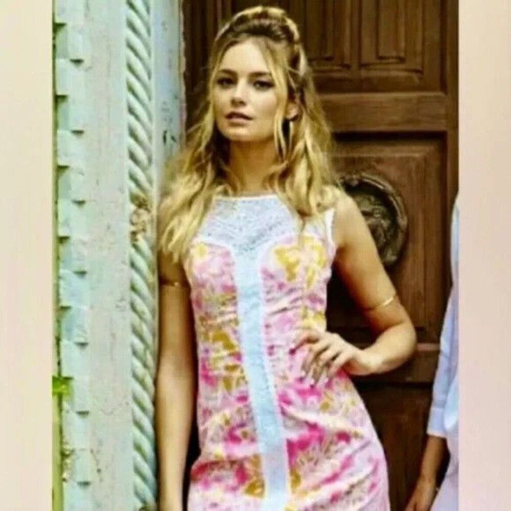NWT! LILLY PULITZER Sofia Shift Mini Dress Kir Royal Pink Ooh La La Print Size 2 - Picture 3 of 7